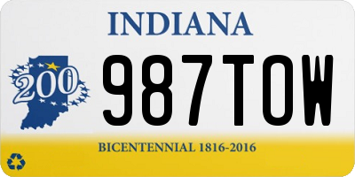 IN license plate 987TOW