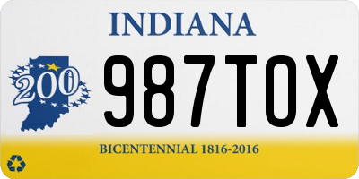 IN license plate 987TOX