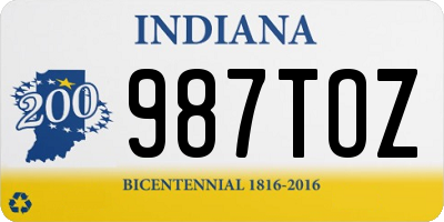 IN license plate 987TOZ