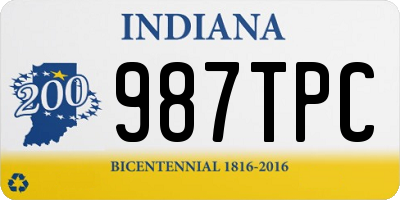IN license plate 987TPC
