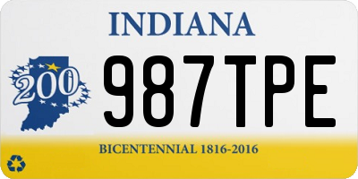 IN license plate 987TPE