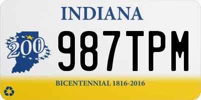 IN license plate 987TPM