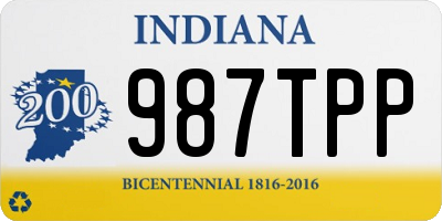 IN license plate 987TPP