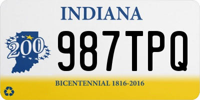 IN license plate 987TPQ