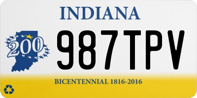 IN license plate 987TPV