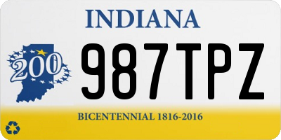 IN license plate 987TPZ