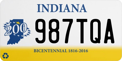 IN license plate 987TQA