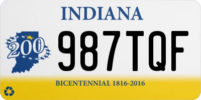 IN license plate 987TQF