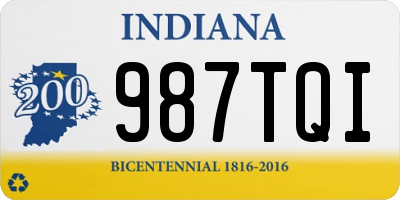 IN license plate 987TQI