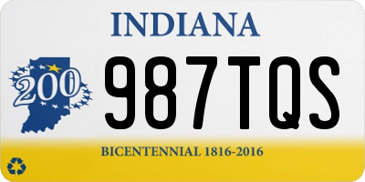 IN license plate 987TQS