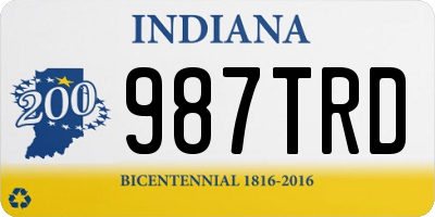 IN license plate 987TRD