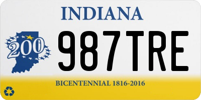 IN license plate 987TRE