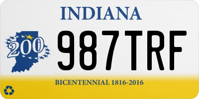 IN license plate 987TRF