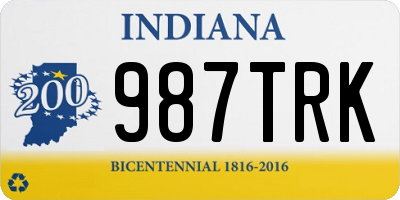 IN license plate 987TRK