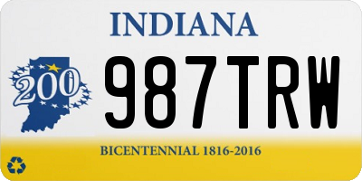 IN license plate 987TRW