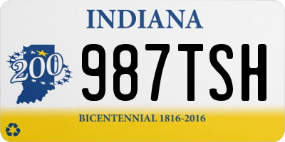 IN license plate 987TSH