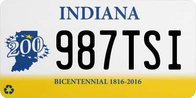 IN license plate 987TSI