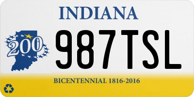 IN license plate 987TSL