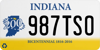 IN license plate 987TSO