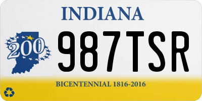 IN license plate 987TSR