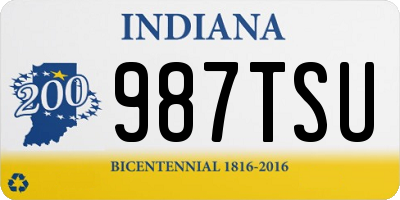 IN license plate 987TSU