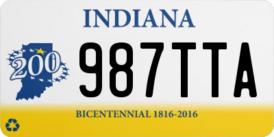 IN license plate 987TTA