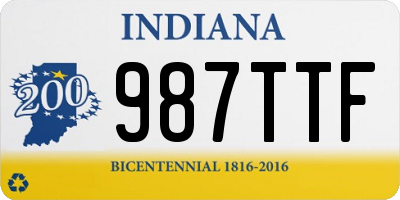 IN license plate 987TTF