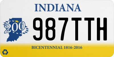 IN license plate 987TTH