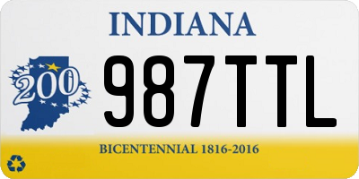 IN license plate 987TTL