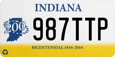 IN license plate 987TTP