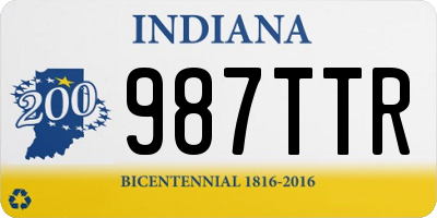 IN license plate 987TTR