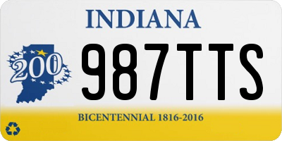 IN license plate 987TTS