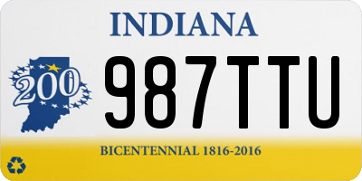 IN license plate 987TTU