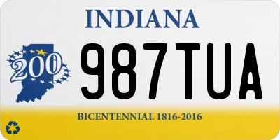 IN license plate 987TUA