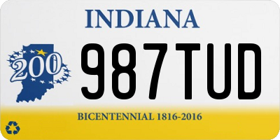 IN license plate 987TUD