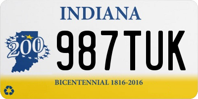 IN license plate 987TUK