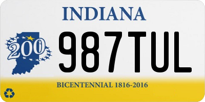 IN license plate 987TUL