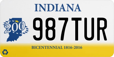 IN license plate 987TUR