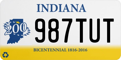 IN license plate 987TUT