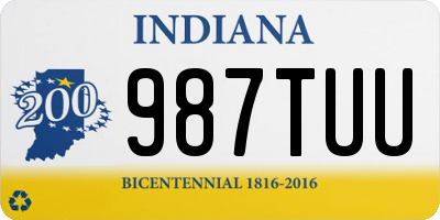 IN license plate 987TUU