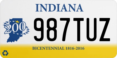 IN license plate 987TUZ