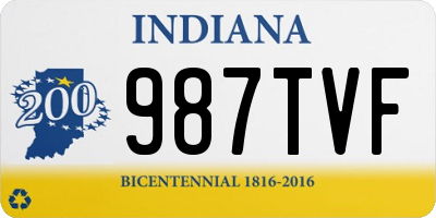 IN license plate 987TVF