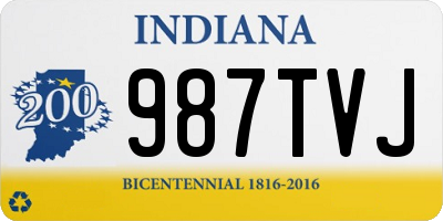 IN license plate 987TVJ