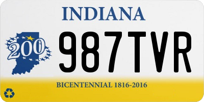 IN license plate 987TVR