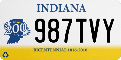 IN license plate 987TVY