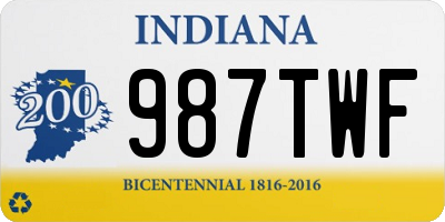 IN license plate 987TWF