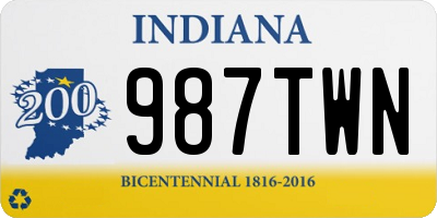 IN license plate 987TWN