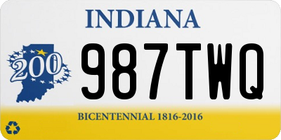 IN license plate 987TWQ