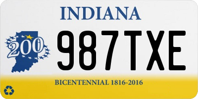 IN license plate 987TXE