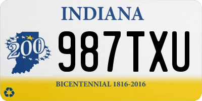 IN license plate 987TXU